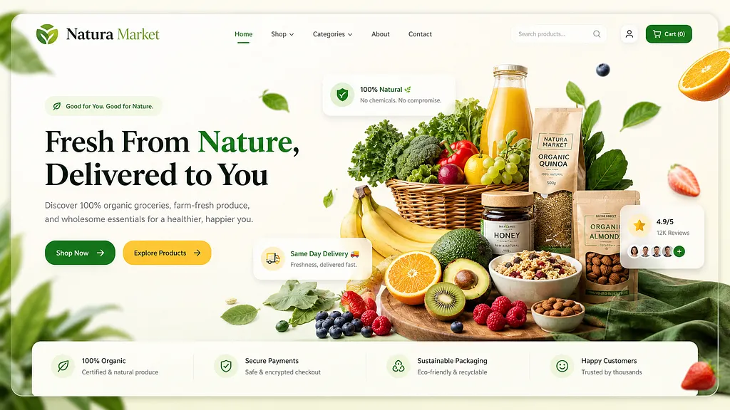 eCommerce Platform Homepage